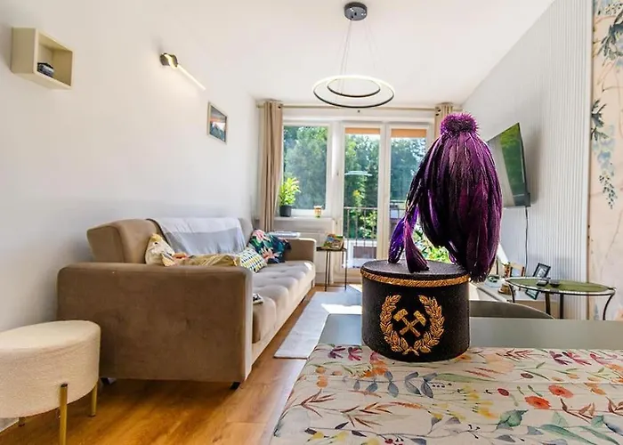 Апартаменты Gornik W Walbrzychu 40m, Kuchnia, Klima, Wifi, Parking Валбжих